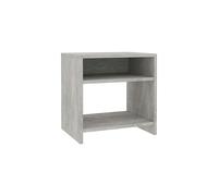 vidaXL Bedside Cabinet - Engineered Wood, Grey - Nightstand, Couch Table, Living Room, Office Furniture - Modern, Minimal Space Saving Design