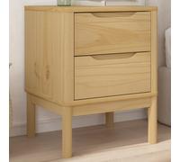 vidaXL Bedside Cabinet FLORO Wax Brown 45x39x57 cm Solid Wood Pine