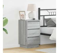 vidaXL Bedside Cabinet Grey 39 x 34.5 x 65 cm Engineered wood, Grey