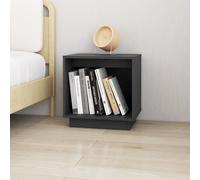 vidaXL Bedside Cabinet Grey 40x30x40 cm Solid Wood Pine