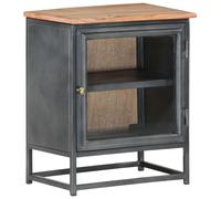 Bedside Cabinet Grey 40x30x50 cm Solid Acacia Wood