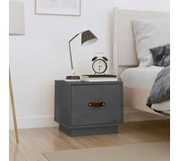 vidaXL Bedside Cabinet Grey 40x34x35 cm Solid Wood Pine