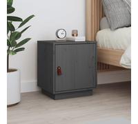 vidaXL Bedside Cabinet Grey 40x34x45 cm Solid Wood Pine