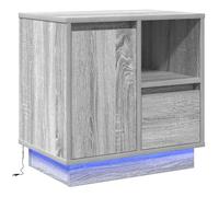 vidaXL Bedside Cabinet with Grey 50 x 34.5 x 50 cm Engineered wood