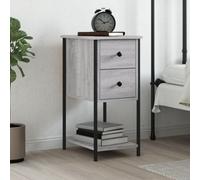 Vidaxl Bedside Cabinet Grey Sonoma 32X42X70 Cm Engineered Wood