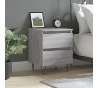 vidaXL Bedside Cabinet Grey Sonoma 40x35x50 cm Engineered Wood