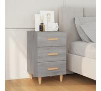 Bedside 3 Drawer Storage Cabinet, Chest of Drawers Side Table Shelf Bedroom