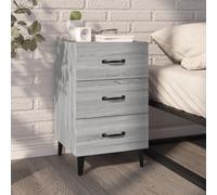 vidaXL Bedside Cabinet Grey Sonoma 40x40x66 cm Engineered Wood