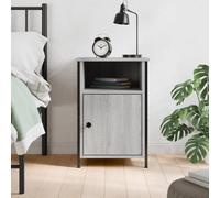 Bedside Cabinet Grey Sonoma 40x42x60 cm Engineered Wood Rustic Modern with Shelf