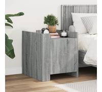 vidaXL Bedside Cabinet Grey Sonoma 45x50x50 cm Engineered Wood