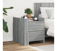 vidaXL Bedside Cabinet Grey Sonoma 45x50x50 cm Engineered Wood