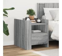vidaXL Bedside Cabinet Grey Sonoma 45x50x50 cm Engineered Wood