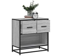 vidaXL Bedside Cabinet Grey Sonoma 60x31x60 cm Engineered Wood and Metal