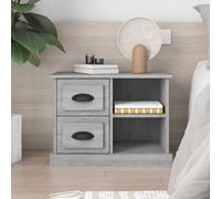 vidaXL Bedside Cabinet Grey Sonoma 60x35.5x45 cm
