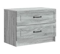 vidaXL Bedside Cabinet Grey Sonoma 62 x 34.5 x 44.5 cm Engineered Wood