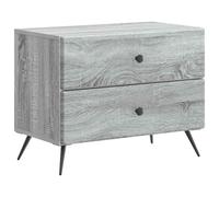 vidaXL Bedside Cabinet Grey Sonoma 62 x 34.5 x 47.5 cm Engineered Wood