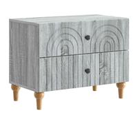vidaXL Bedside Cabinet Grey Sonoma 62 x 34.5 x 48 cm Engineered Wood