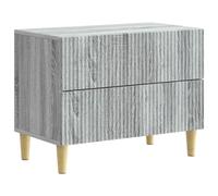 vidaXL Bedside Cabinet Grey Sonoma 62 x 34.5 x 48 cm Engineered Wood