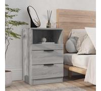 Vidaxl Bedside Cabinet Grey Sonoma Engineered Wood