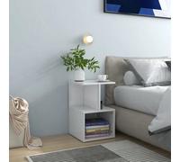 Vidaxl Bedside Cabinet High Gloss White 35X35X55 Cm Engineered Wood