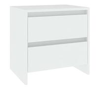 vidaXL Bedside Cabinet Home Bedroom Furniture Nightstand Bedside Side End Couch Accent Table Bed Drawer Cabinet Telephone Stand White Chipboard