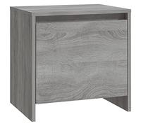 vidaXL Bedside Cabinet Home Indoor Bedroom Nightstand Bedside Couch Bed End Side Table Cabinet Telephone Stand Furniture Grey Sonoma Chipboard