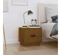 (Honey brown, 1) vidaXL 1/2x Solid Wood Pine Bedside Cabinet End Accent Table Multi Colours