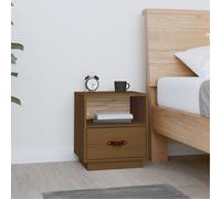 Vidaxl Bedside Cabinet Honey Brown 40X34X45 Cm Solid Wood Pine, Brown