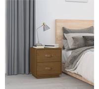 vidaXL Bedside Cabinet Honey Brown 40x34x45 cm Solid Wood Pine