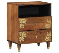 vidaXL Bedside Cabinet Honey brown 50 x 33 x 62 cm Solid Mango Wood