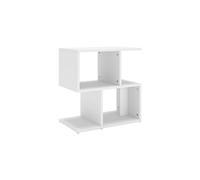 vidaXL Bedside Cabinet in Elegant White - Durable Engineered Wood Nightstand with Spacious Compartments for Organised Storage and Sturdy Top for