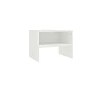 vidaXL Bedside Cabinet in White - Versatile Engineered Wood Nightstand/Couch Table with Open Compartment for Storage - 40x30x30 cm
