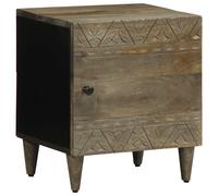 vidaXL Bedside Cabinet Light Grey 40x33x46 cm Solid Wood Mango bedside table
