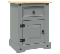 vidaXL Bedside Cabinet Mexican Pine Corona Range Grey 53x39x67 cm
