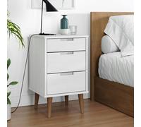 (white) vidaXL Bedside Cabinet Bedroom Side Table Nightstand Bed Table Solid Wood Pine