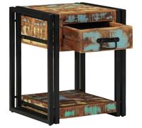 vidaXL Bedside Cabinet Multicolour 40 x 40 x 50 cm Solid Reclaim Wood