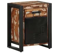 vidaXL Bedside Cabinet Multicolour 40x30x50 cm Solid Wood Reclaimed