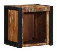 Bedside Cabinet Solid Reclaimed Mango Wood Multicolour 40x35x40 cm Floating Wall