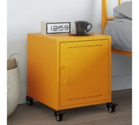 vidaXL Bedside Cabinet Mustard Yellow 36x39x43.5 cm Steel
