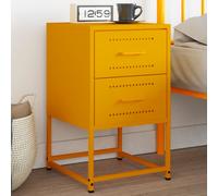 Bedside Cabinet Nightstand Bedroom Bed Cabinet Bed Side Table Steel vidaXL