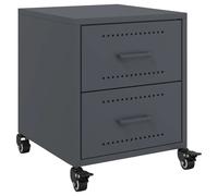 vidaXL Bedside Cabinet Nightstand Bed Side Table Bed Cabinet Anthracite Steel