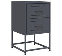 vidaXL Bedside Cabinet Nightstand Bed Side Table Bed Cabinet Anthracite Steel