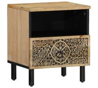 vidaXL Bedside Cabinet 40x33x46 cm Solid Wood Mango - Brown, Brown