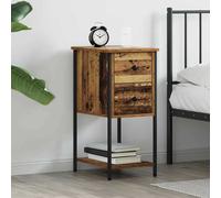 vidaXL Bedside Cabinet Old wood 32 x 42 x 70 cm Engineered wood
