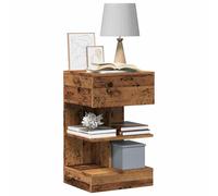 vidaXL Bedside Cabinet Old Wood 40x35x65 cm Engineered Wood