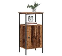 Bedside Storage Cabinet Bedroom Furniture Unit w/ Door & Compartment Side Table