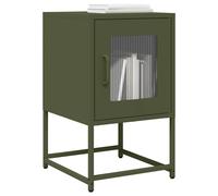 vidaXL Bedside Cabinet Olive Green 36x39x60.5 cm Cold-rolled Steel