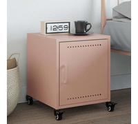 vidaXL Bedside Cabinet Pink 36x38.5x43.5 cm Steel