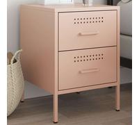 Bedside Cabinet Bedroom Nightstand Bed Side Table Bed Cabinet Steel vidaXL