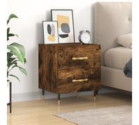 vidaXL Bedside Cabinet Smoked Oak 40x35x47.5 cm Engineered Wood